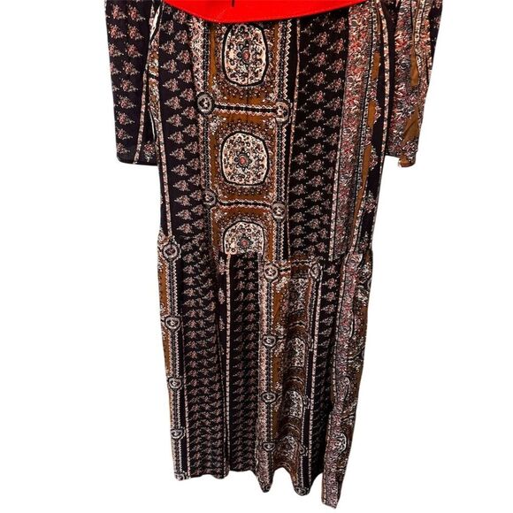 Loveriche Women's Bohemian Paisley Maxi Dress w/ Red Belt Size S - Picture 8 of 12